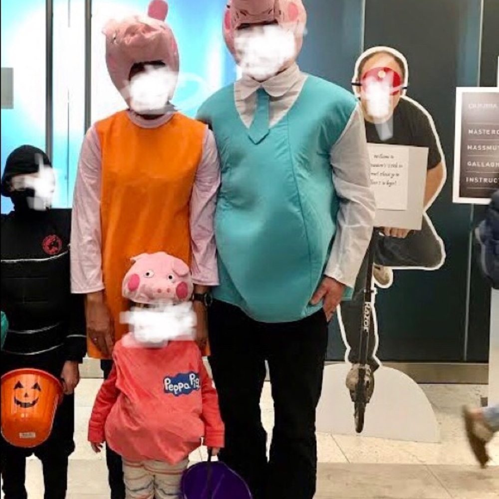 Peppa pig family costumes